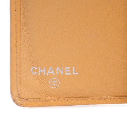 Chanel Calfskin Quilted Cambon Yen Wallet Beige Black 6 of 8