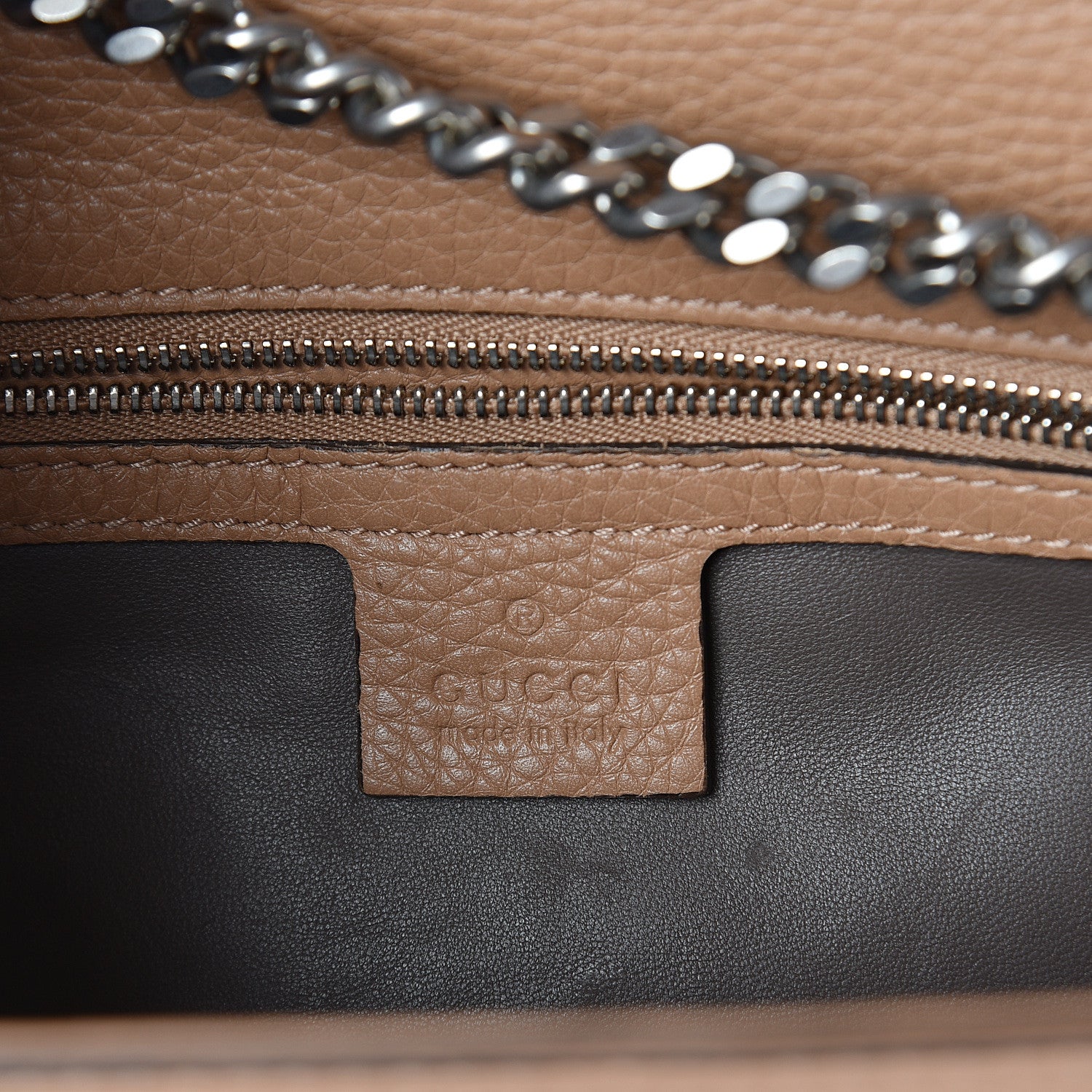 Gucci Calfskin Studded Medium Miss Bamboo Shoulder Bag Camelia 5 of 8