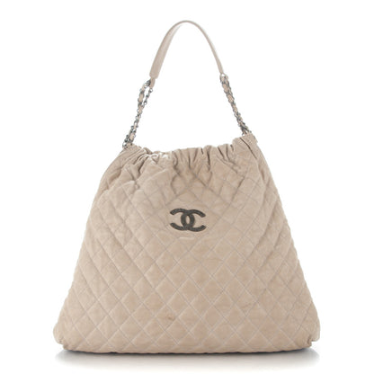 Chanel Caviar Quilted Large Elastic Tote Gray 9 of 13