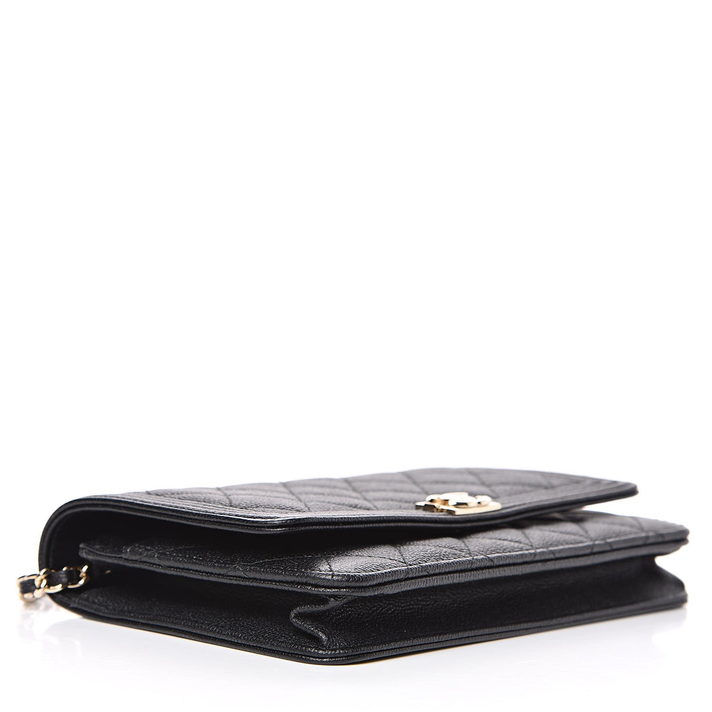 Caviar Quilted Boy Wallet On Chain WOC Black