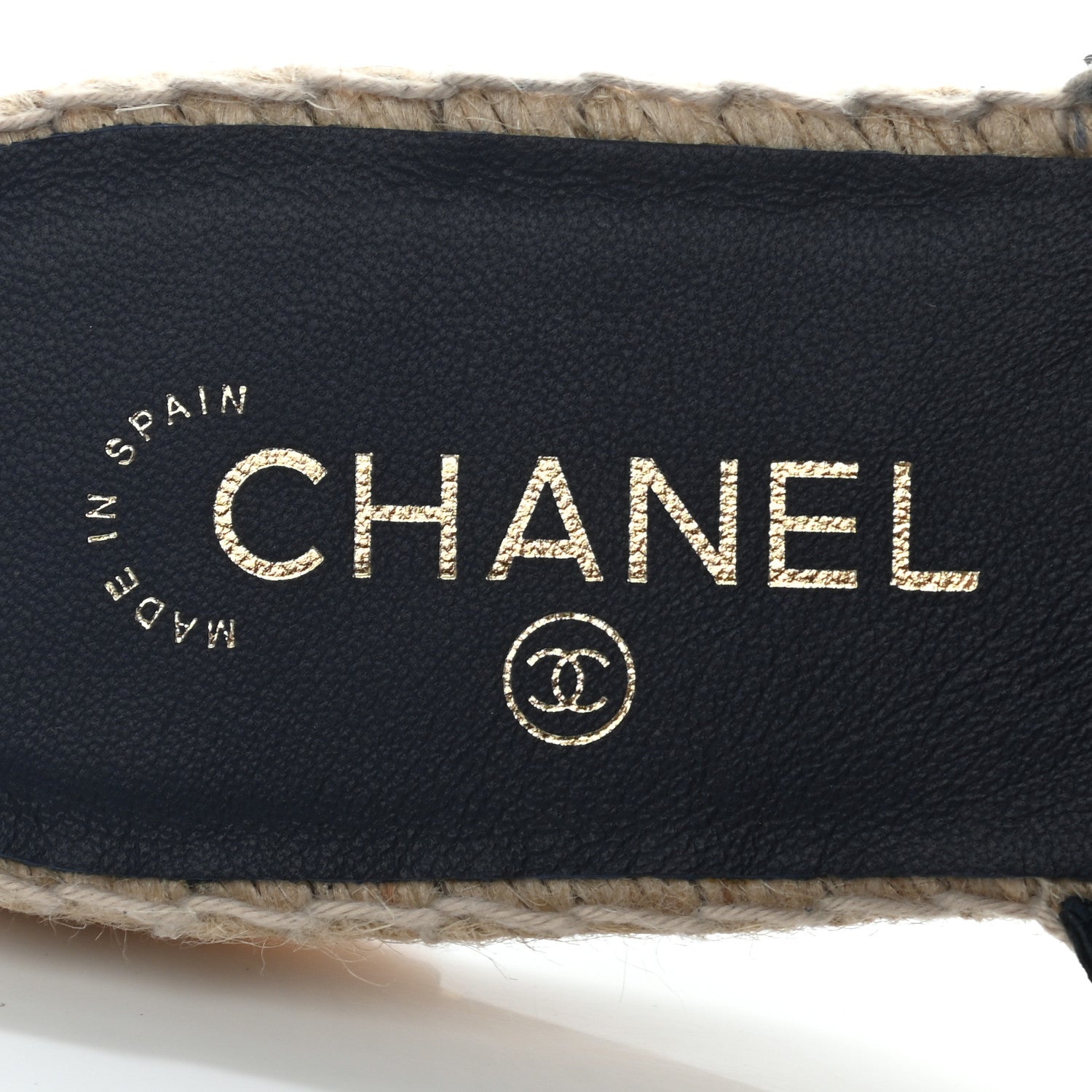 Chanel Lambskin Grosgrain Quilted CC Chain Espadrille Mules 41 Black 5 of 10