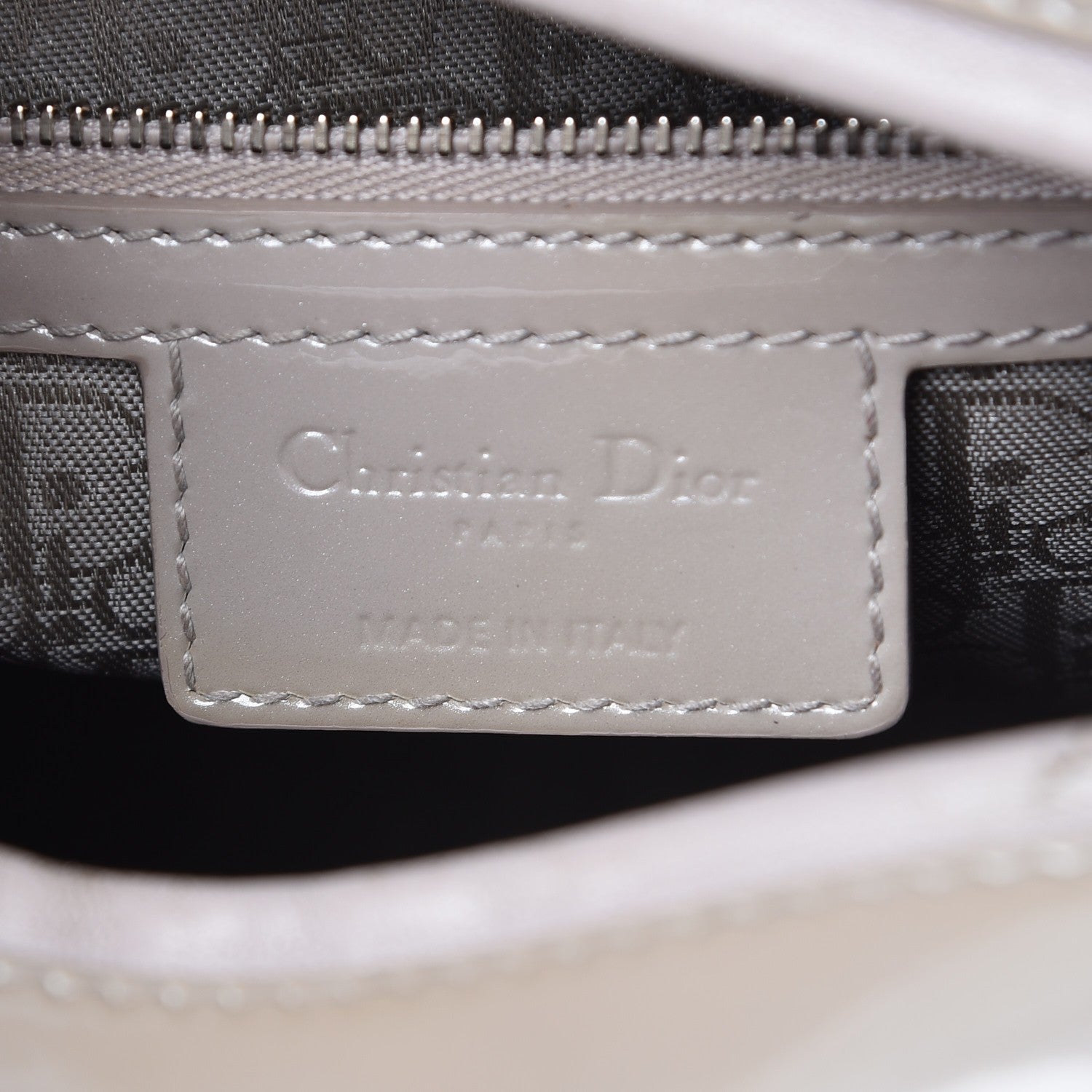 Christian Dior Patent Cannage Large Lady Dior Grey 6 of 10