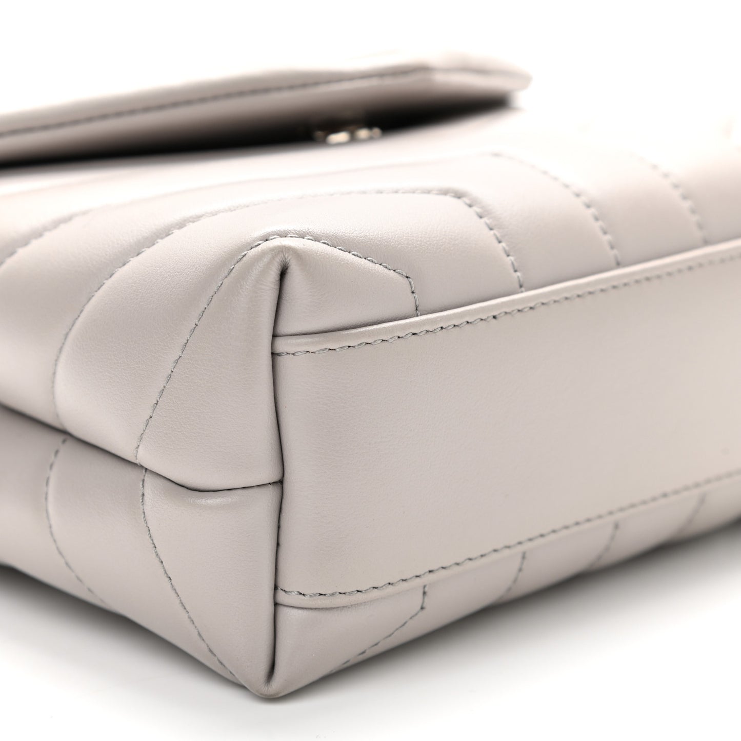 Calfskin Y Quilted Monogram Toy Loulou Satchel Granite