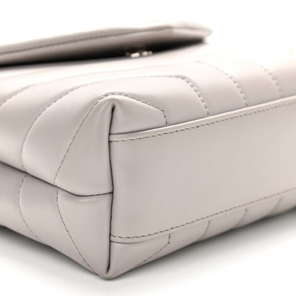Saint Laurent Calfskin Y Quilted Monogram Toy Loulou Satchel Granite 9 of 16