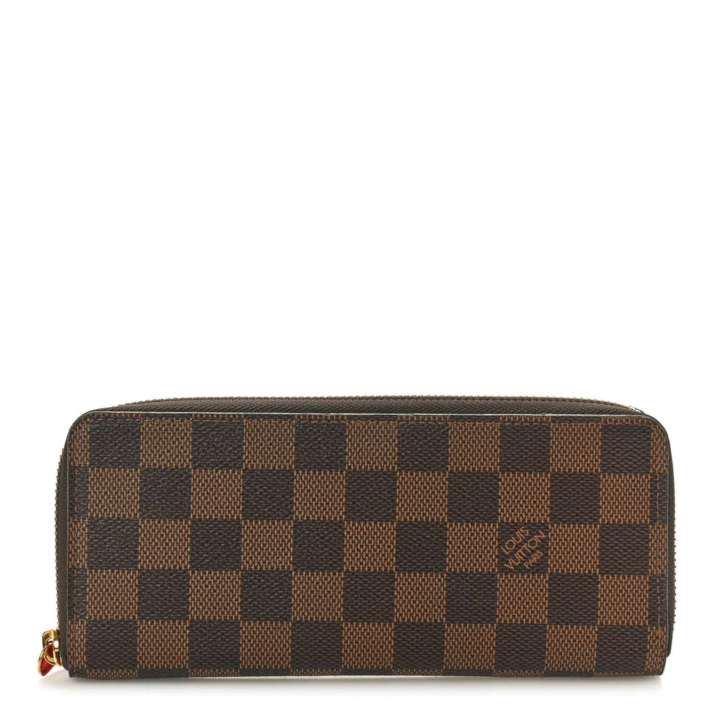 Damier Ebene Clemence Wallet Cherry