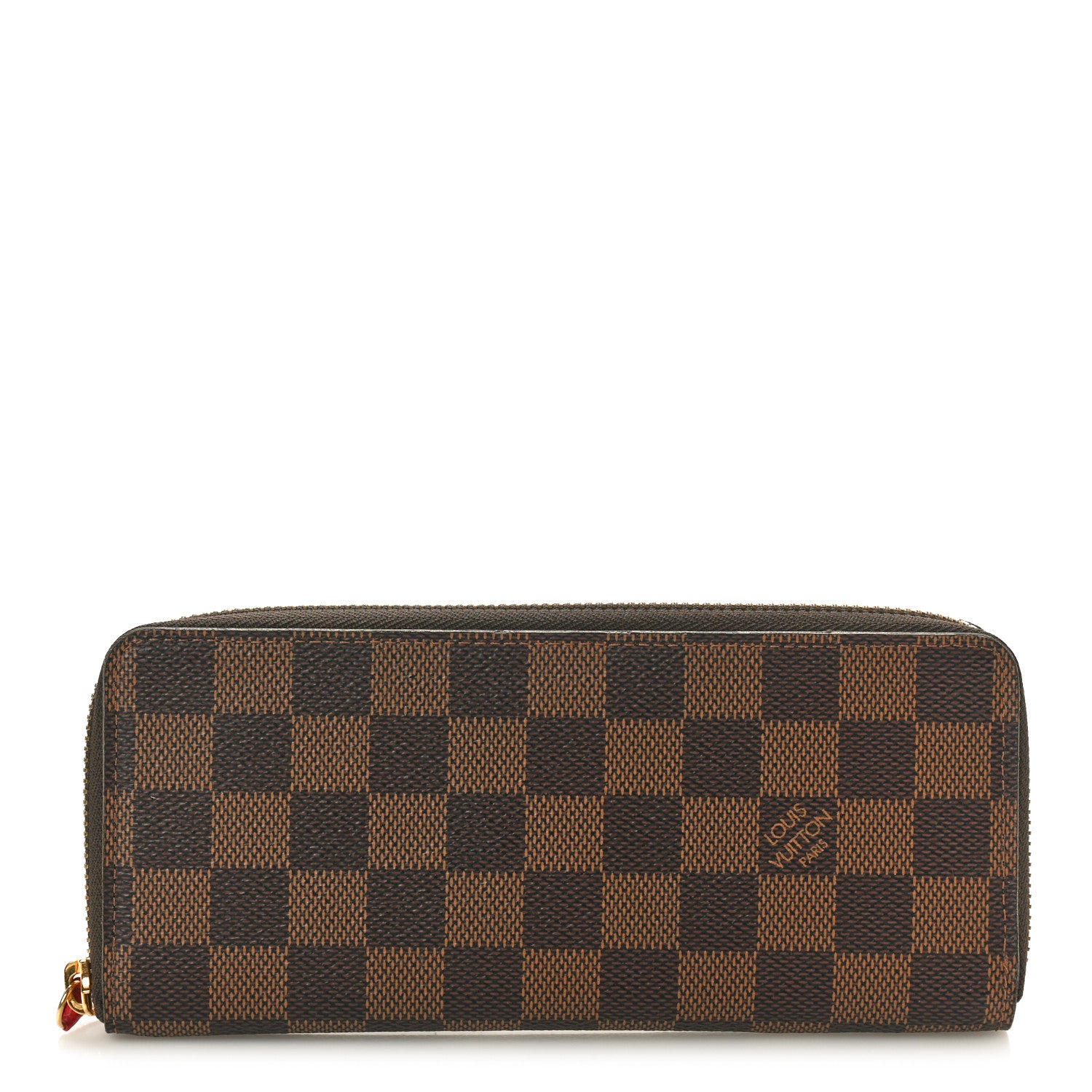 Louis Vuitton Damier Ebene Clemence Wallet Cherry 1 of 7