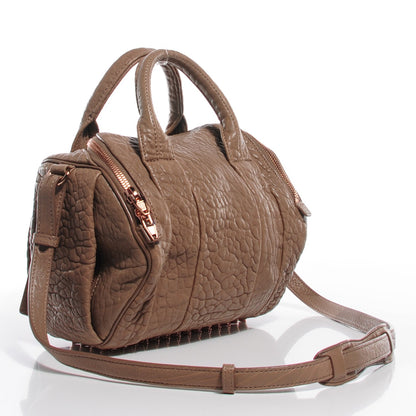 Alexander Wang Pebbled Lambskin Rockie Latte Rose Gold Hardware 5 of 15
