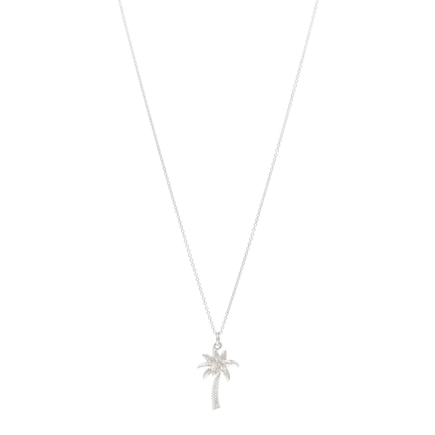Sterling Silver Palm Tree Pendant Necklace