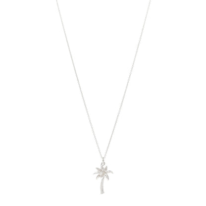 Tiffany Sterling Silver Palm Tree Pendant Necklace 1 of 4