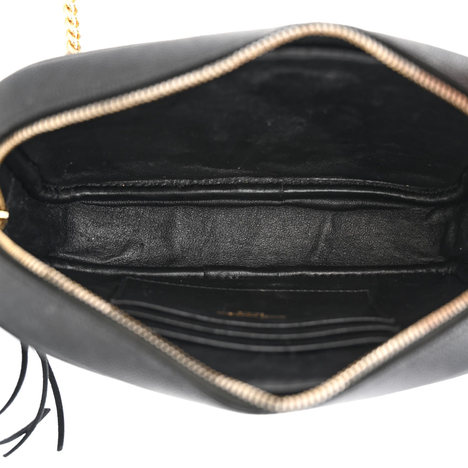 Saint Laurent Grain De Poudre Matelasse Monogram Mini Lou Camera Bag Black 5 of 12