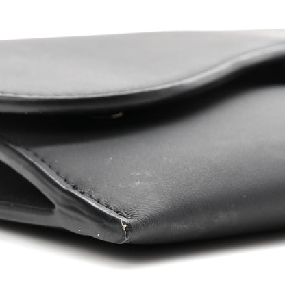 Christian Dior Ultra Matte Calfskin Saddle Chain Wallet Pouch Black 10 of 11