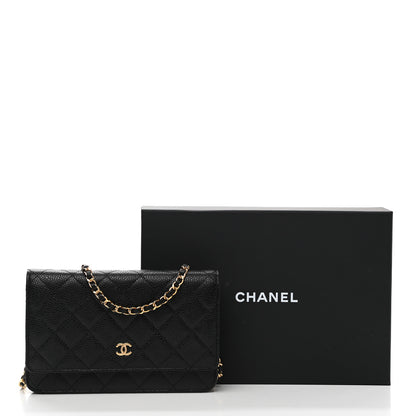 Chanel Caviar Quilted Wallet On Chain WOC Black 12 of 12