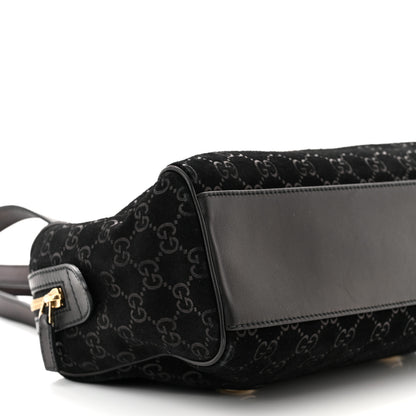 Gucci Guccissima Suede Charmy Boston Black 9 of 10