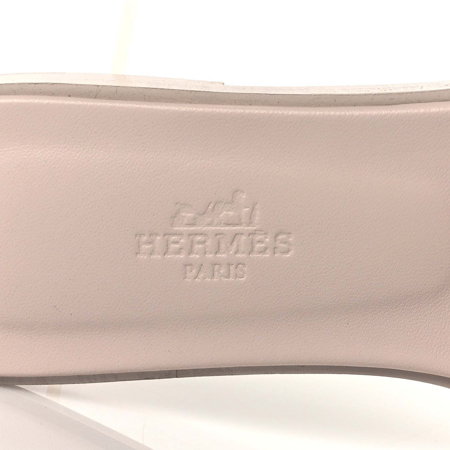 Hermes Box Calfskin Oran Sandals 36.5 Rose Pale 7 of 9
