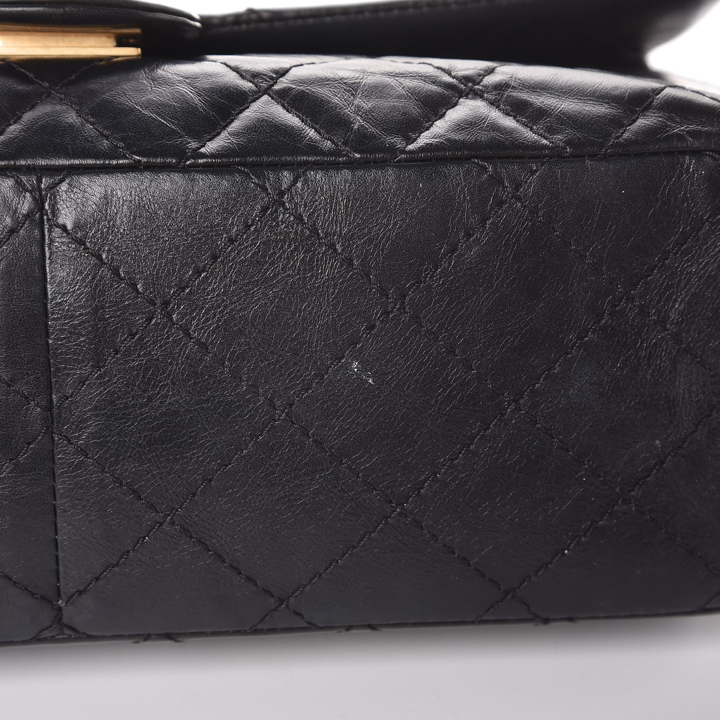Aged Calfskin Quilted 2.55 Reissue 226 Flap Black