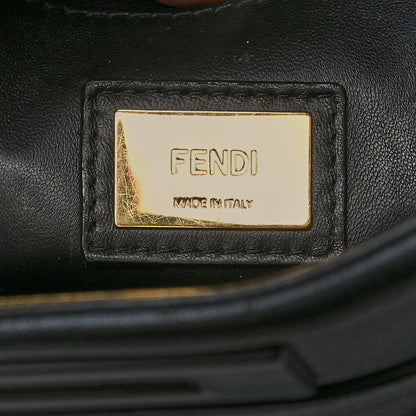 Fendi Vitello Seta Shiny Nappa Medium Peekaboo Iconic Satchel Black 7 of 10