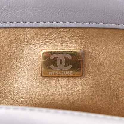 Chanel Lambskin Quilted Mini Rectangular Pearl Crush Flap Grey 8 of 11