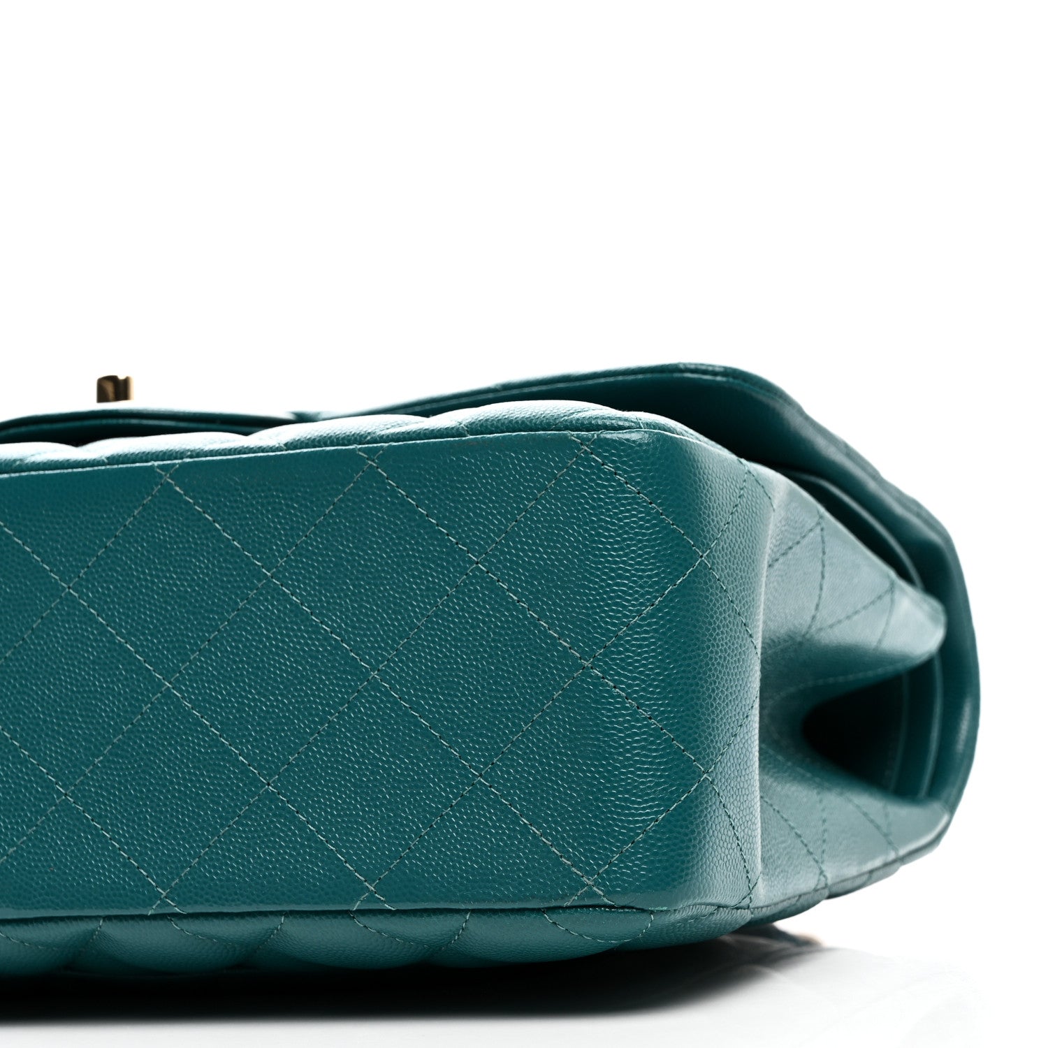 Chanel Caviar Quilted Jumbo Double Flap Green 10 of 10