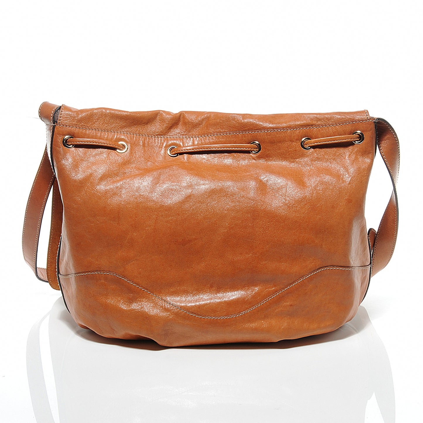 Calfskin Tattoo Heart Tribeca Messenger Bag Tan