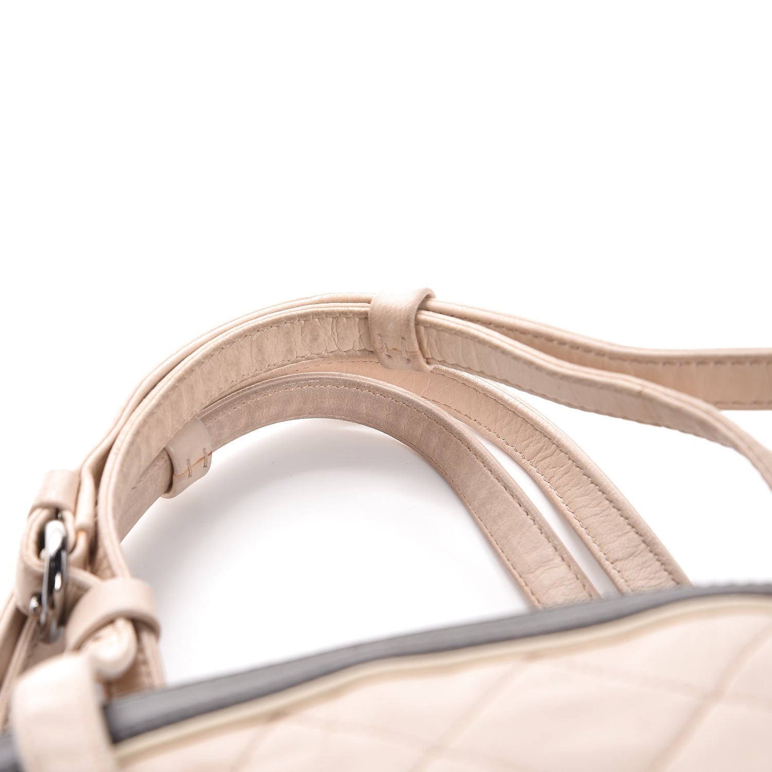 Chanel Lambskin Quilted Small Paris Biarritz Tote Beige Brown 10 of 10