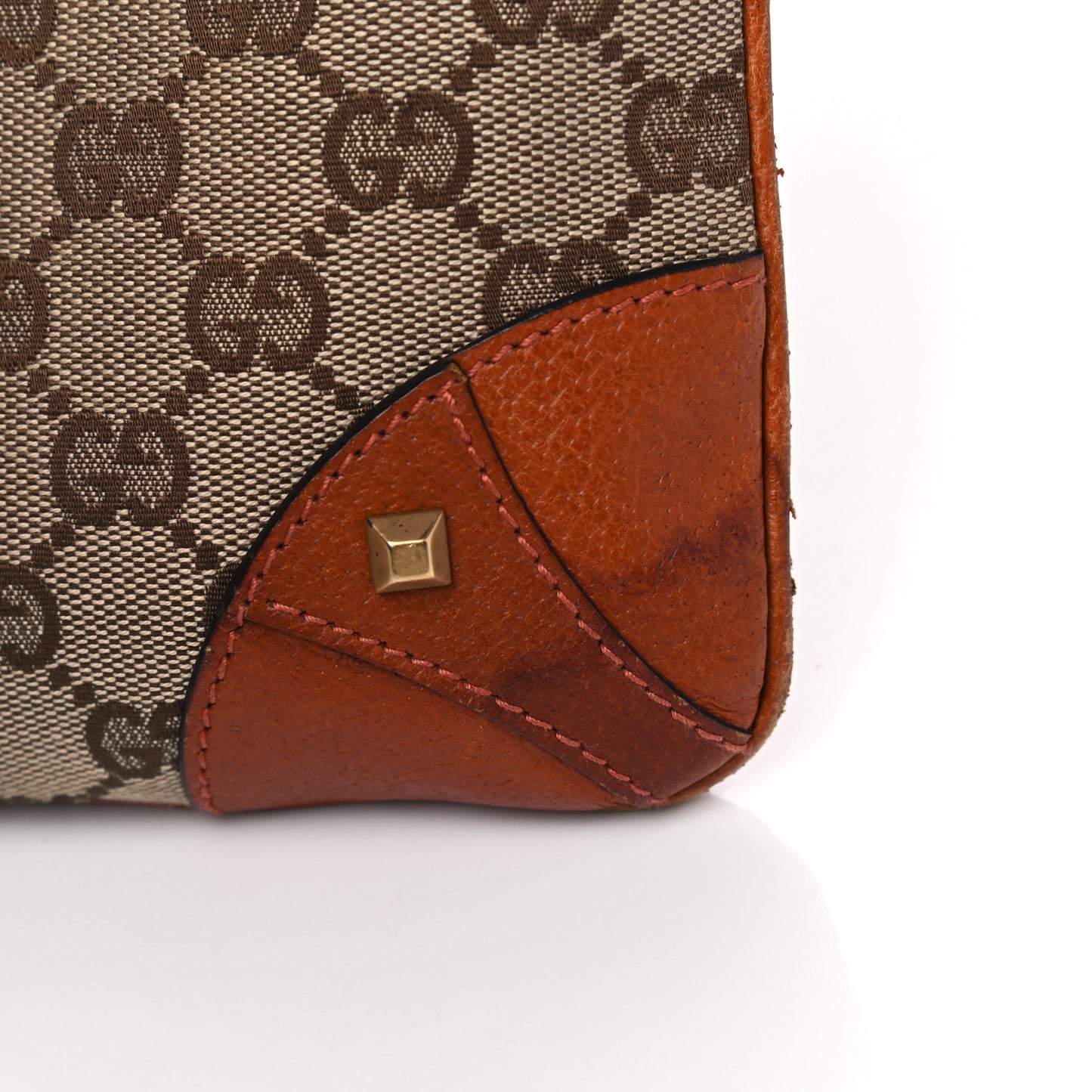 Monogram Studded Messenger Orange