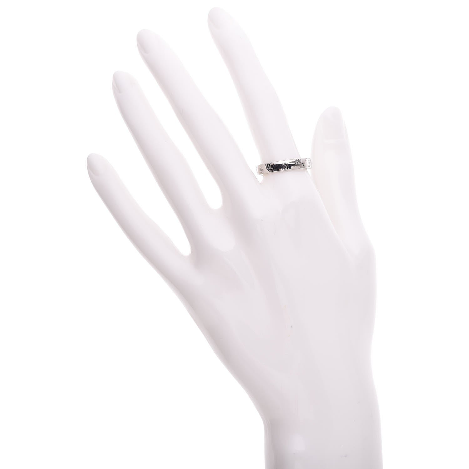 Cartier Platinum Happy Birthday 4mm Band Ring 57 8 2 of 5