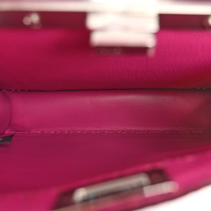 Fendi Cuoio Roma Sellerissima Nappa Sintetica Tape Stitch Small Peekaboo I SEE U Satchel Magenta 6 of 10