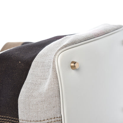 Burberry Canvas Mega Check Medium Ashby Hobo White 11 of 16