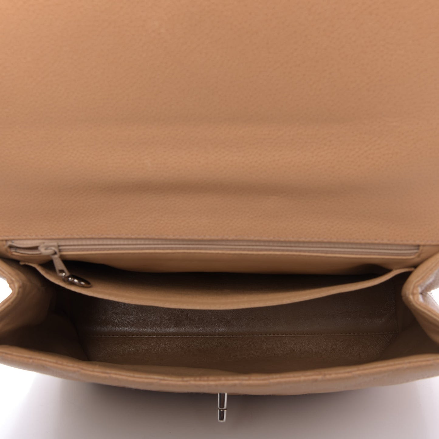 Caviar Quilted Jumbo Kelly Flap Beige