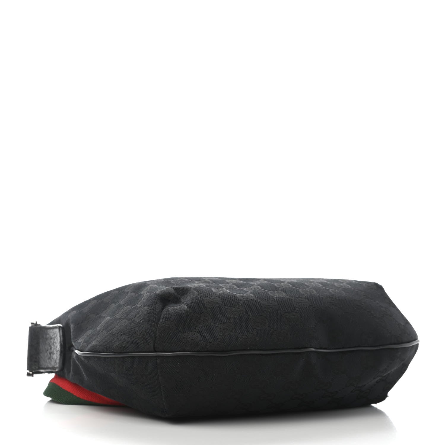 Gucci Monogram Web Medium Half Moon Hobo Black 4 of 10