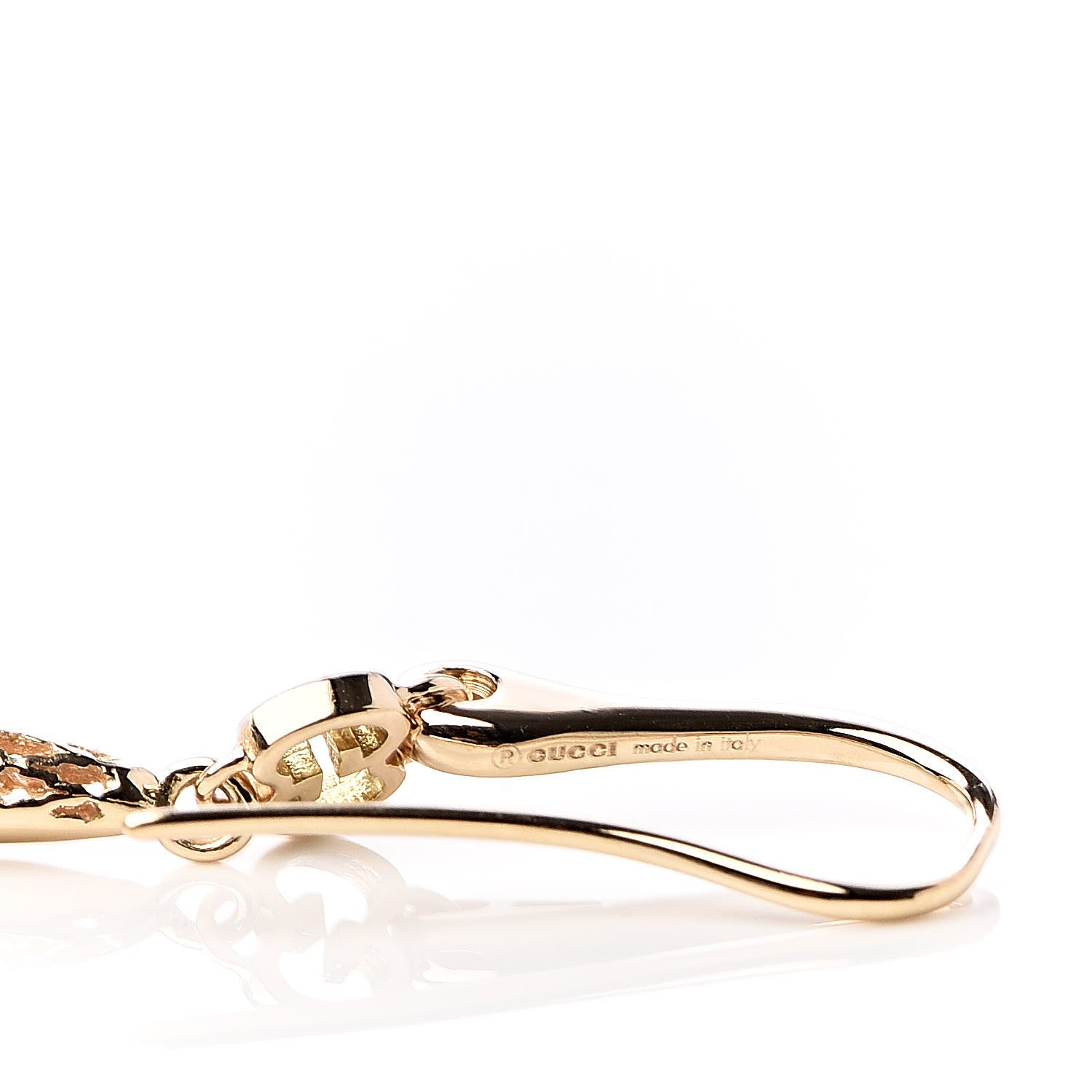 Gucci 18K Yellow Gold Diamantissima Drop Earrings 4 of 4