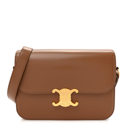 Celine Shiny Calfskin Medium Triomphe Bronze 1 of 12