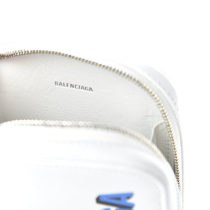 Balenciaga Smooth Calfskin 3D Logo Cash Phone Holder Bag White Screen Blue Black 8 of 11