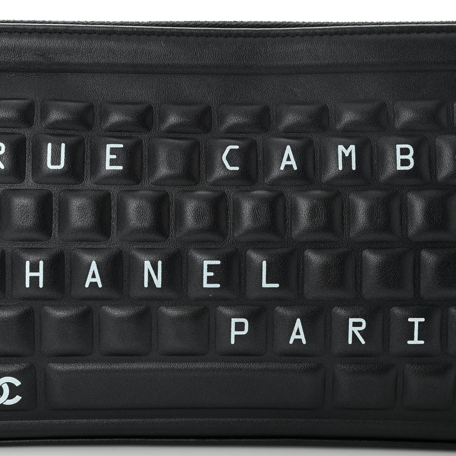 Chanel Metallic Calfskin Keyboard Pouch Black 8 of 10