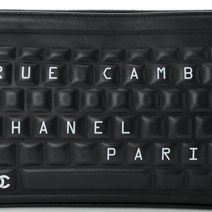 Chanel Metallic Calfskin Keyboard Pouch Black 8 of 10