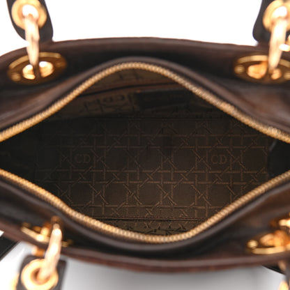 Christian Dior Suede Cannage Medium Lady Dior Brown 5 of 13