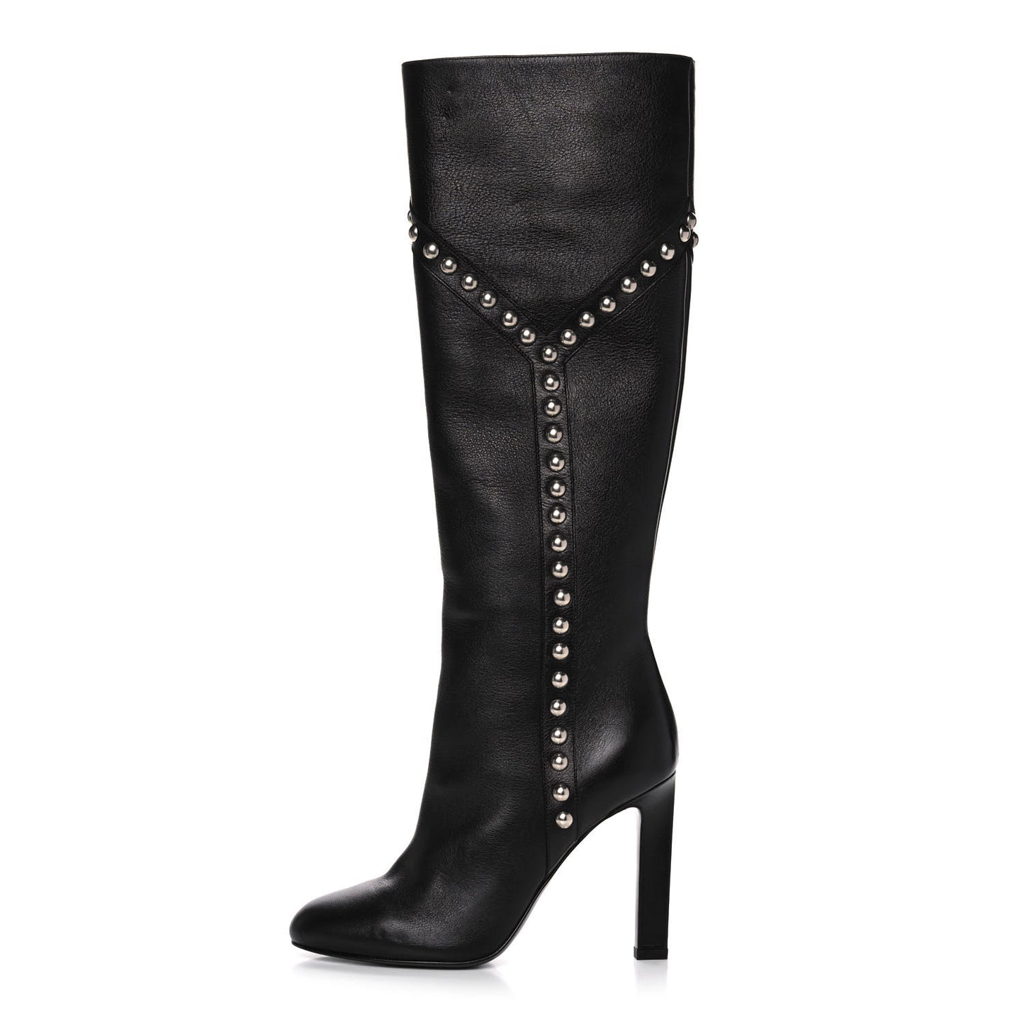 Calfskin Light Studded Grace 105 Boots 36 Black