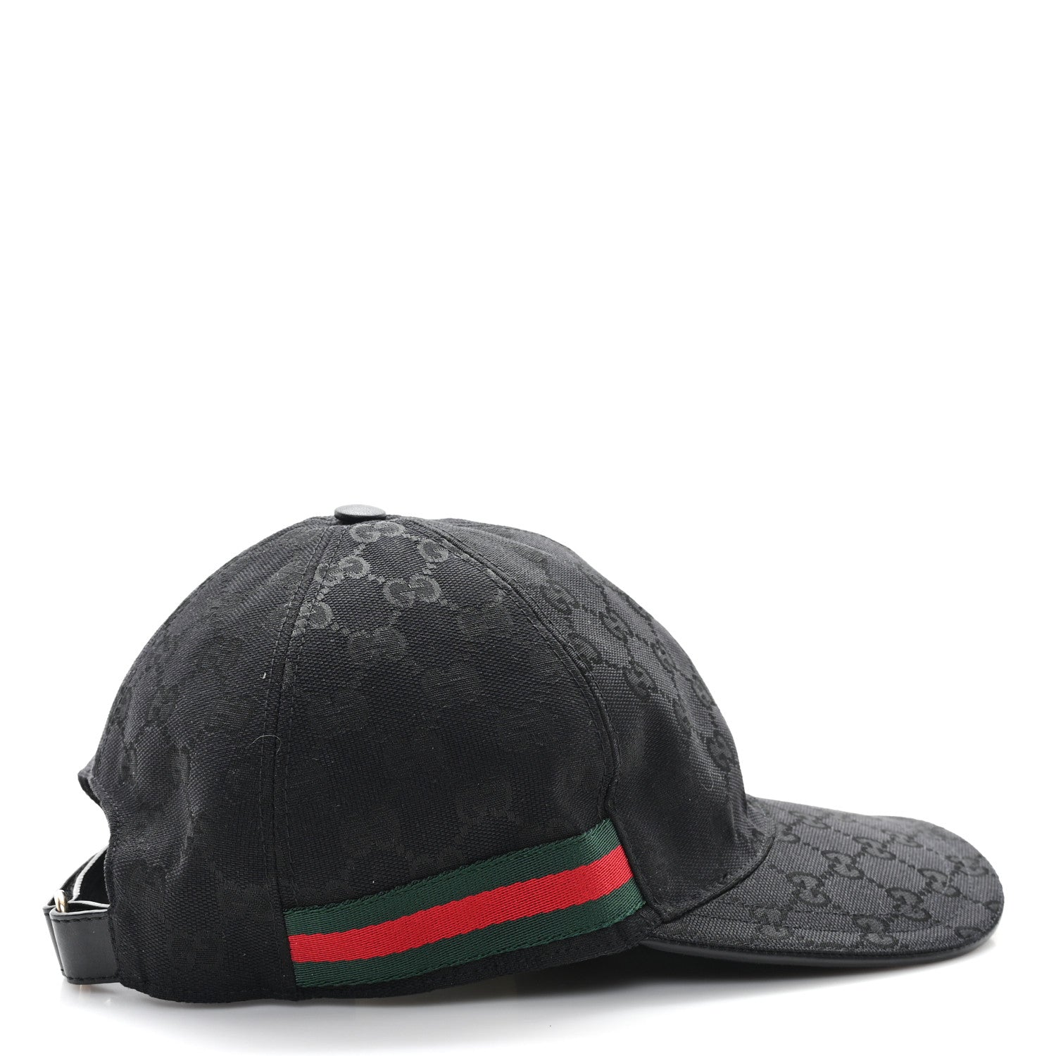 Gucci Monogram Web Baseball Hat XL Black 6 of 10