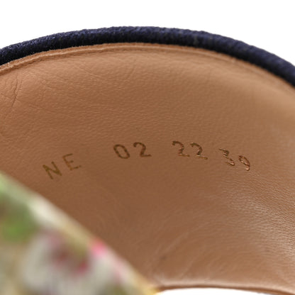 Christian Dior Canvas D-Constellation Embroidered Dway 10mm Slide Sandals 39 White Multicolor 8 of 8