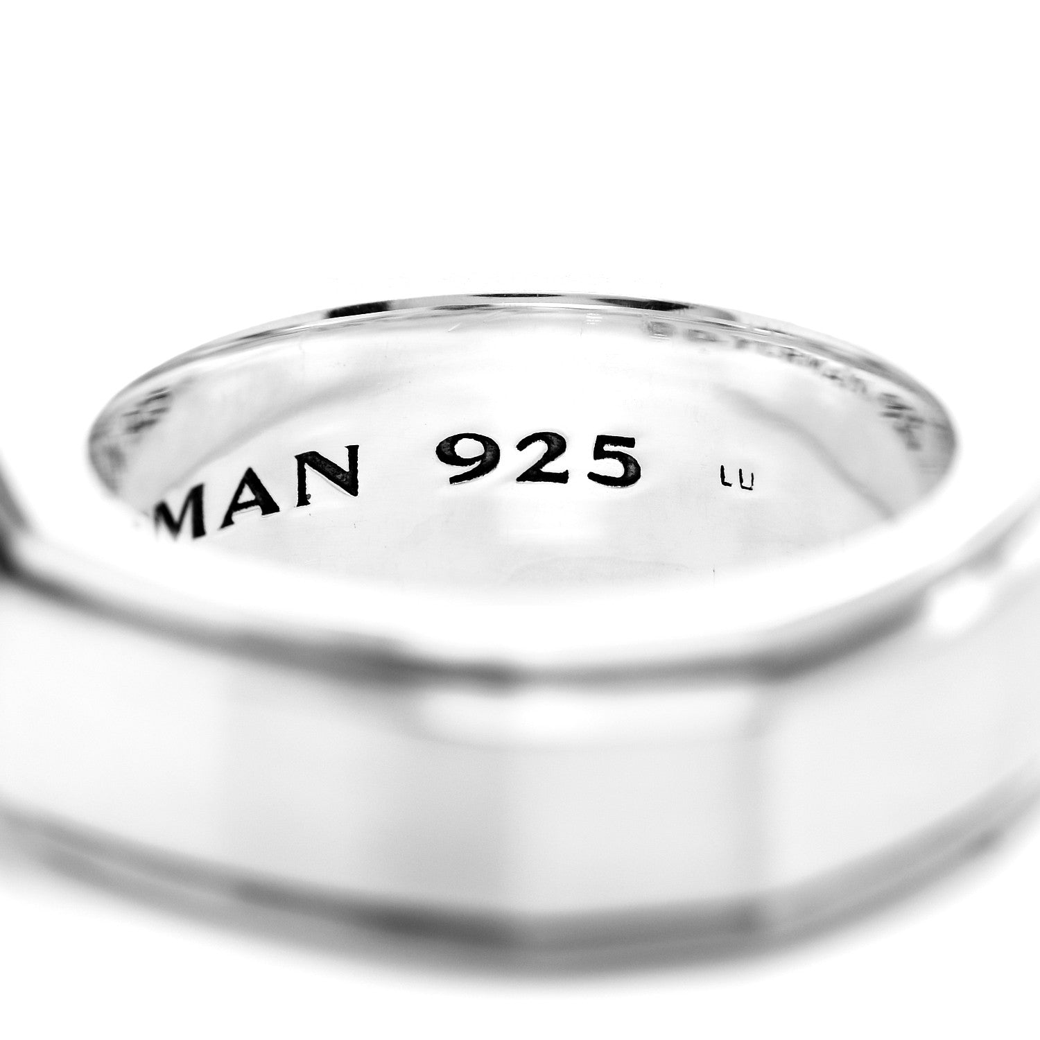 David Yurman Sterling Silver 9mm Deco Band Ring 65 11 4 of 5