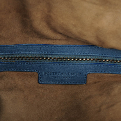 Bottega Veneta Ostrich Crocodile Shoulder Bag Blue 6 of 8