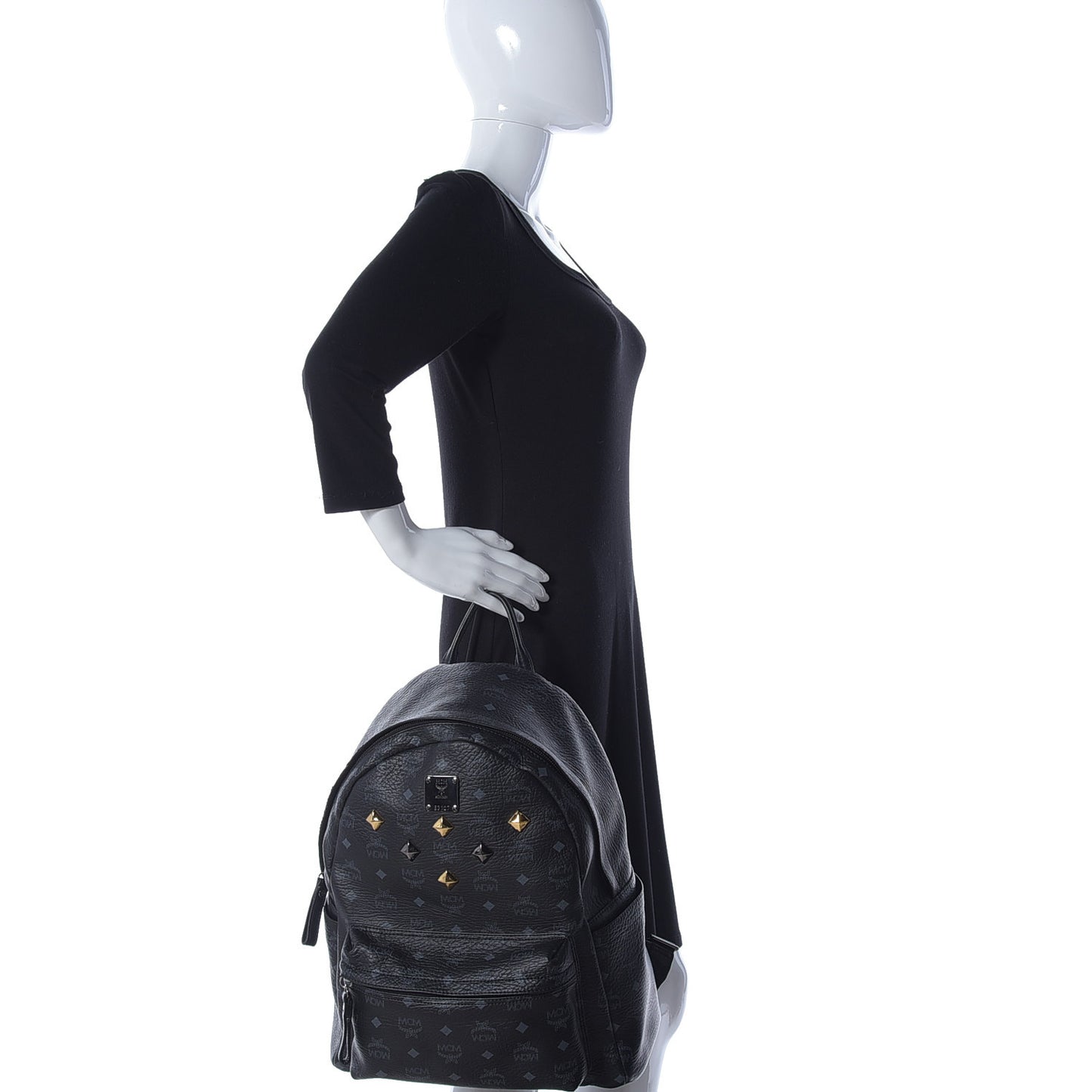 Visetos Medium Sprinkle Stud Stark Backpack Black
