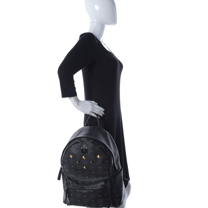 MCM Visetos Medium Sprinkle Stud Stark Backpack Black 2 of 9