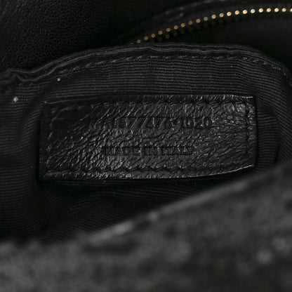 Saint Laurent Boucle Tweed Quilted Small Loulou Puffer Monogram Chain Satchel Black 7 of 10