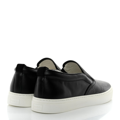 Gucci Calfskin GG Tennis Embossed Mens Dublin Slip On Sneakers 9.5 Black 4 of 10