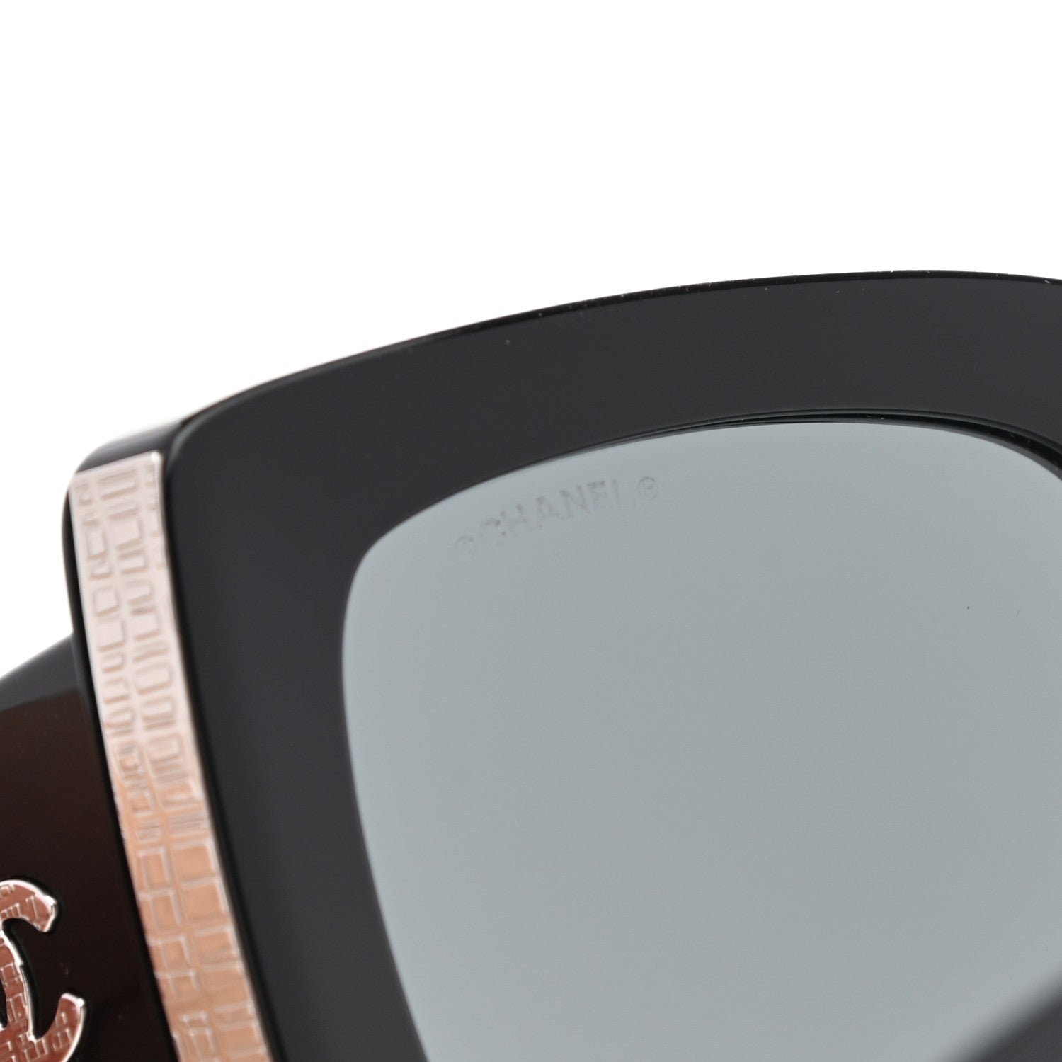 Chanel Acetate Rectangle Sunglasses 5435 Black 7 of 8