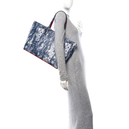 Christian Louboutin Metallic Calfskin Tie Dye Spikes East West Cabata Tote Multicolor 2 of 10