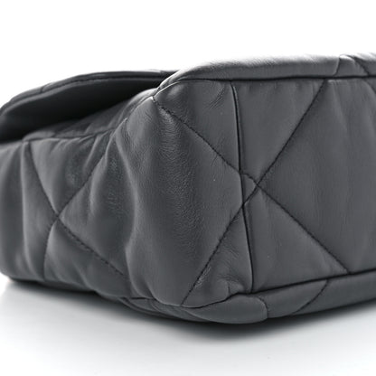 Chanel Lambskin Quilted Large Chanel 19 Flap Dark Grey 9 of 10
