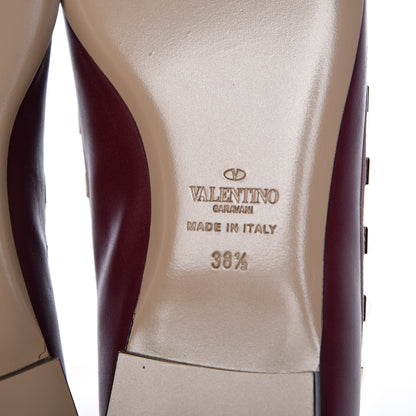 Valentino Garavani Nappa Rockstud Ballerina Flats 38.5 Rubin Poudre 6 of 9