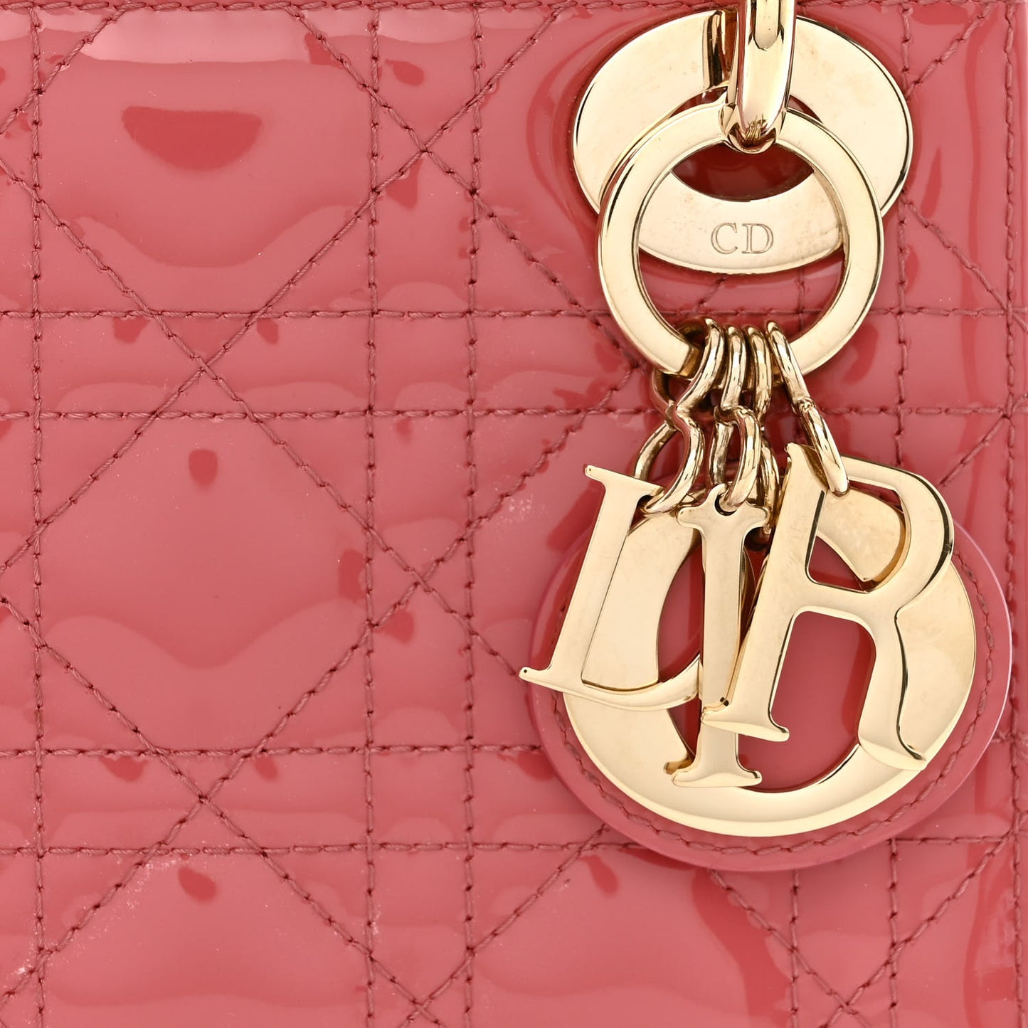Patent Cannage Mini Lady Dior Pink